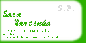 sara martinka business card